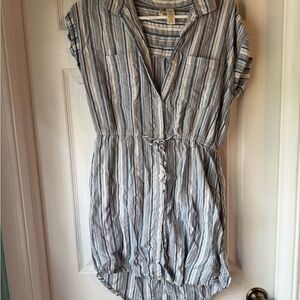 Japna Blue and White Striped Dress